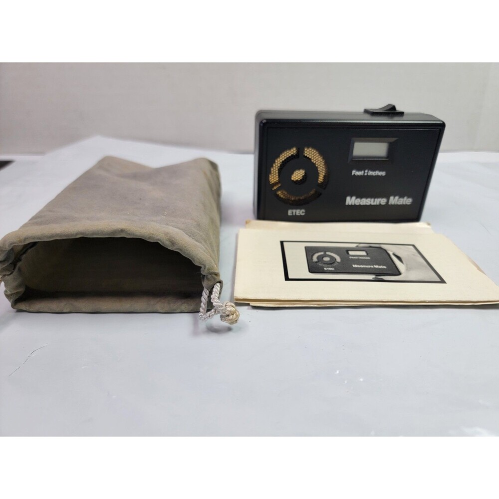 Vintage 1987 ETEC Measure Mate Model R Ultrasonic Distance Measurer Tested